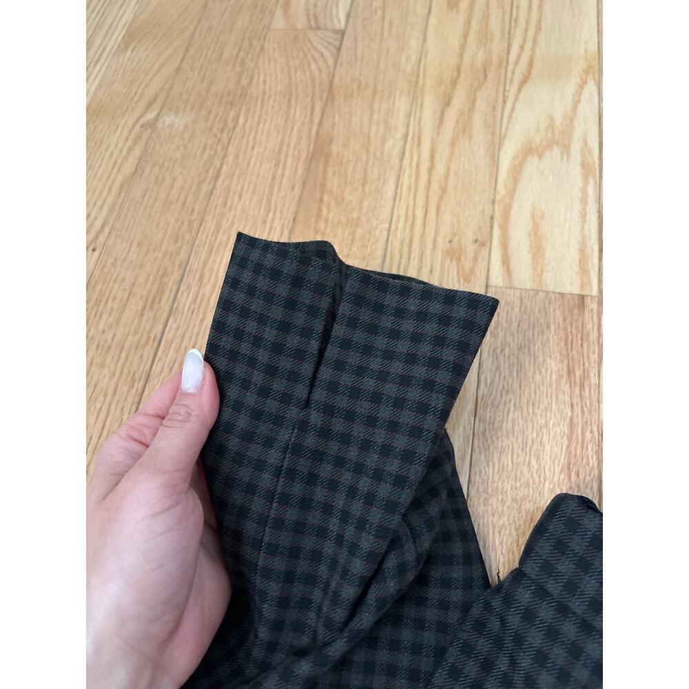 Zara Woman Plaid Skinny Pants XS Black Gray Check Ankle Trousers Office Career - Picture 6 of 8